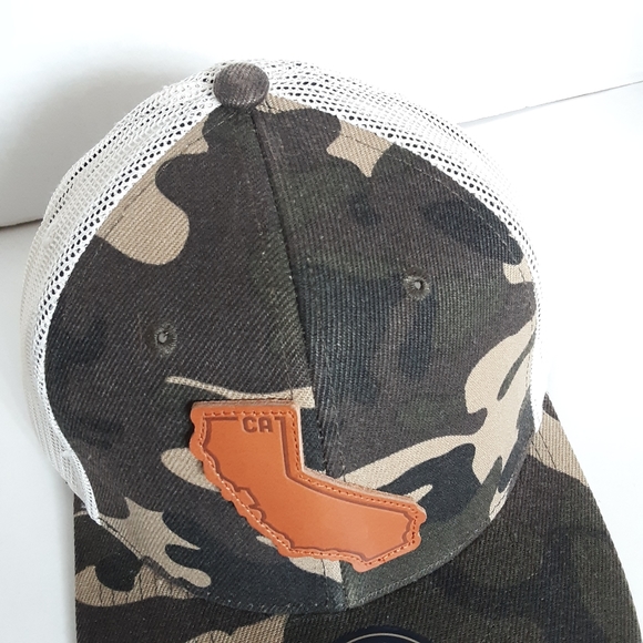 Local Crowns California Woodland Leather State Patch Trucker Snapback Adjustable - Picture 1 of 7